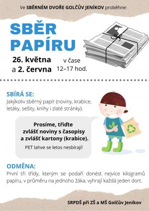 sběr papíru